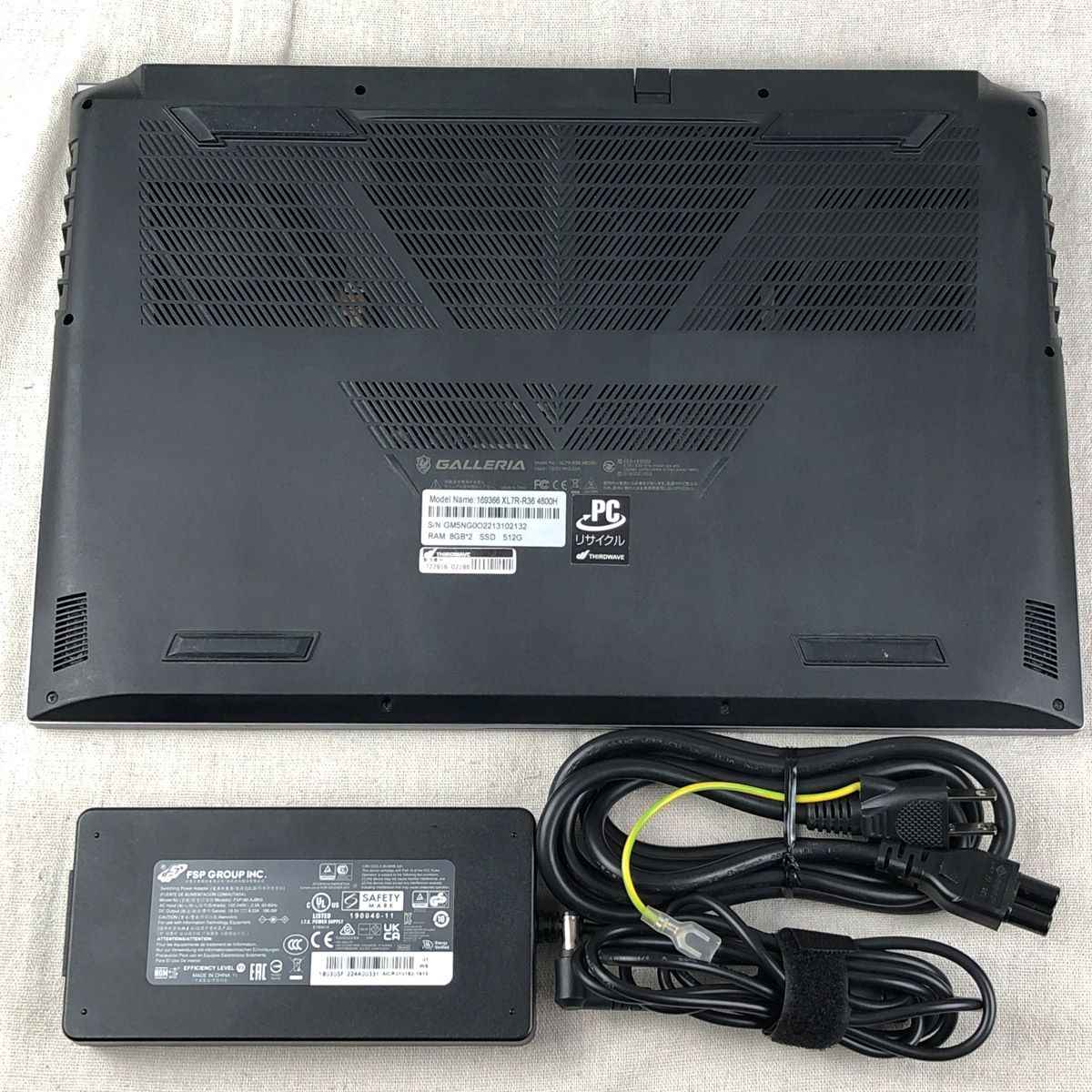 ジャンク GALLERIA XL7R-R36 RTX3060 ノートPC - メルカリ