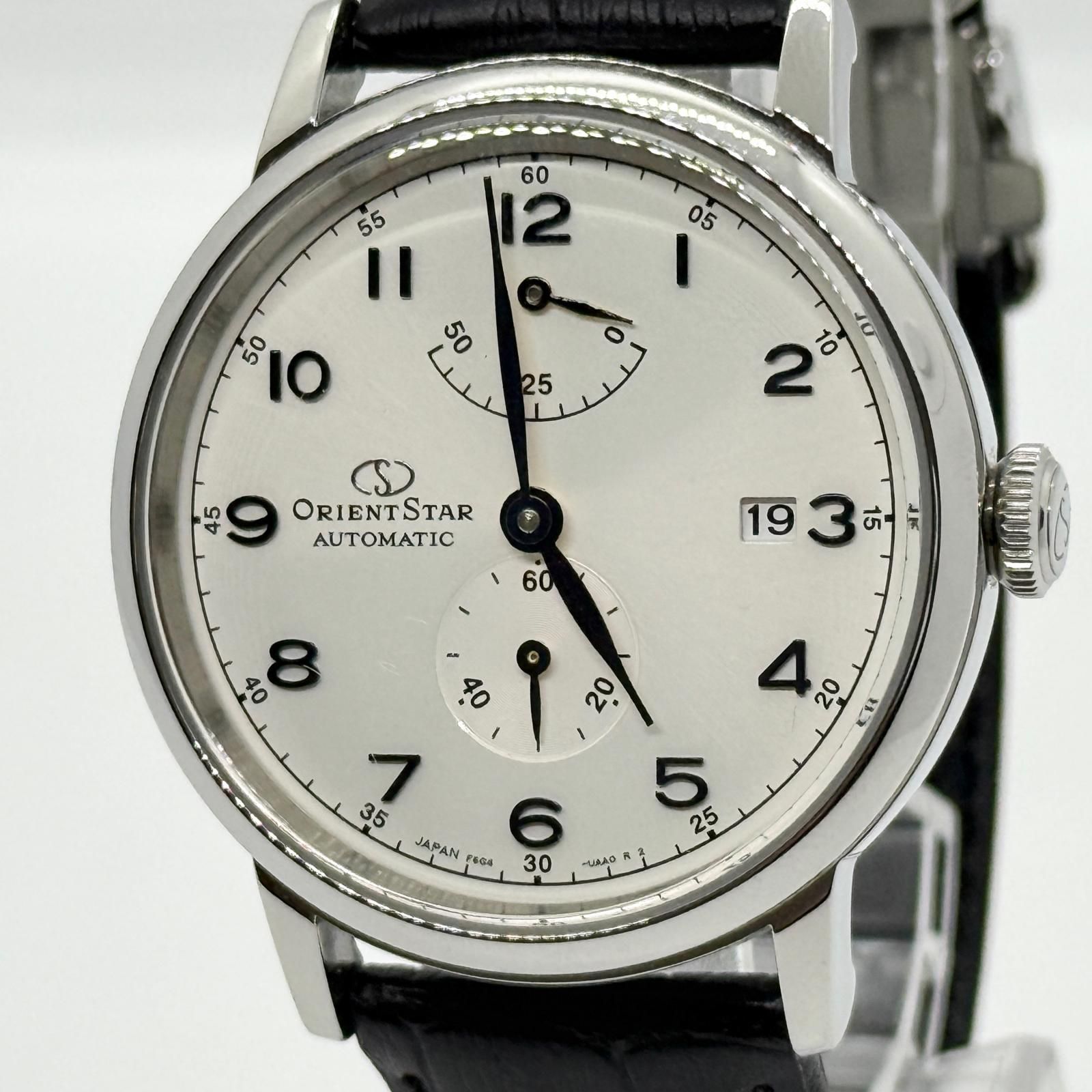 ORIENT オリエント ヘリテージゴシック F6G4-UAAO-C4X0010 RK-AW0004S ホワイト AT メンズ 腕時計 稼働品
