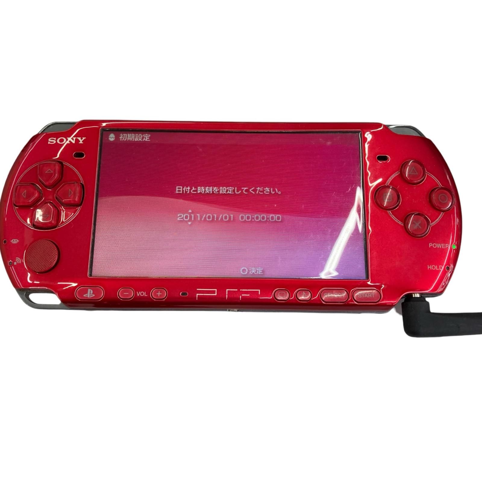 186000 現状品 sonny ソニー PSP3000 レッド-トップゲーム・アニメ