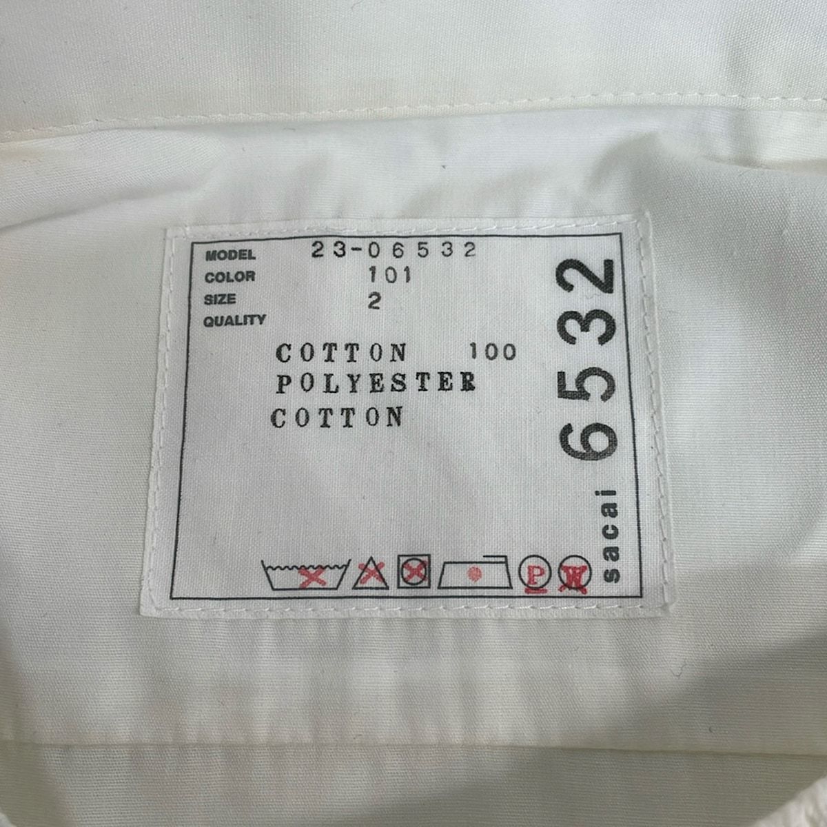 Sacai(サカイ) 長袖カットソー サイズ2 M レディース - 23-06532 