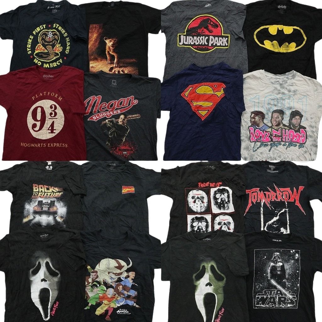 古着卸 まとめ売り 映画・ドラマ Tシャツ 16枚セット ( メンズ S ) ホラー バックトゥザフューチャー ゴーストフェイス 中古 古着 NE7900