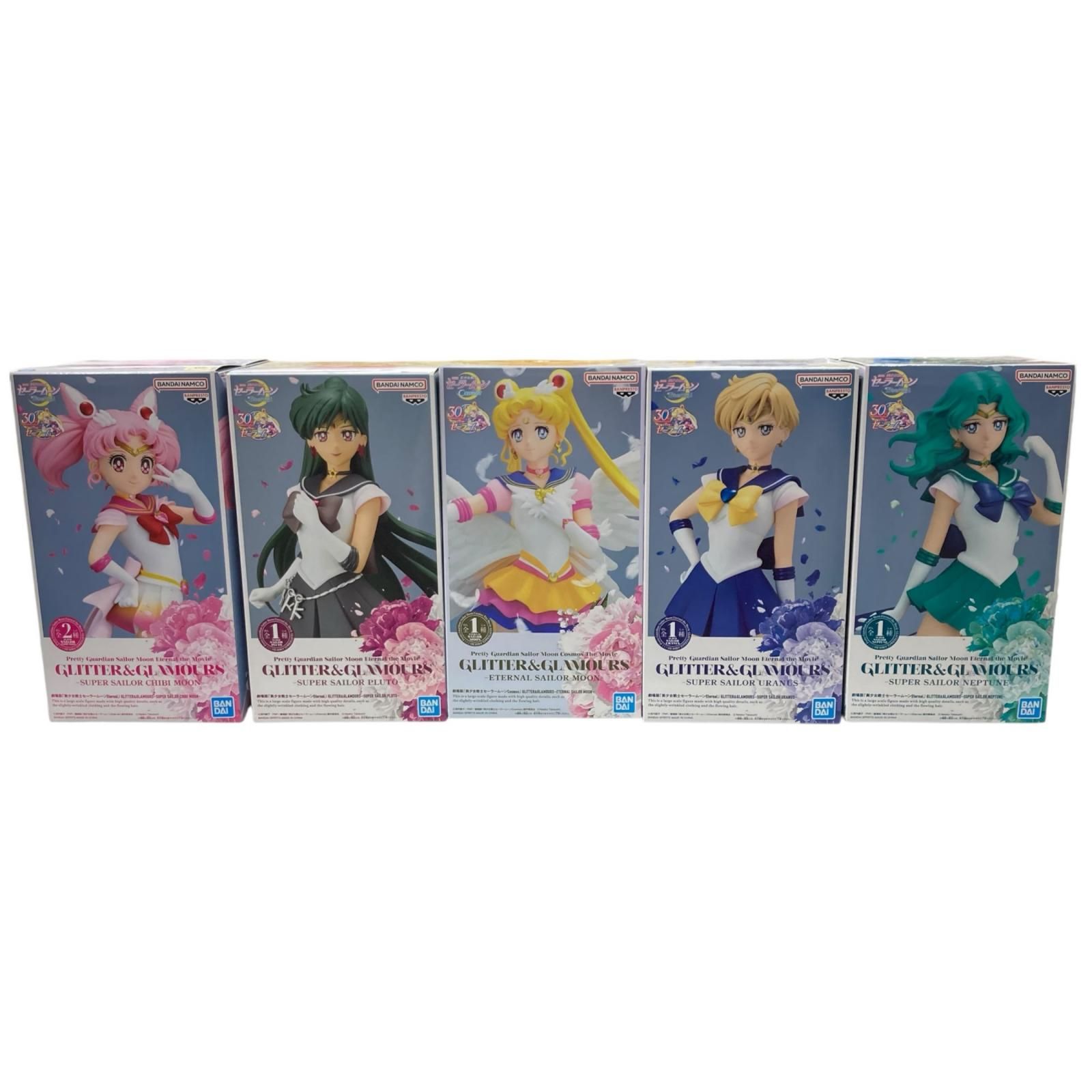 186000 新品未使用 BANDAI NAMCO バンダイナムコ セーラームーン GLITTER&GLAMOURS フィギュア 5点まとめ売り