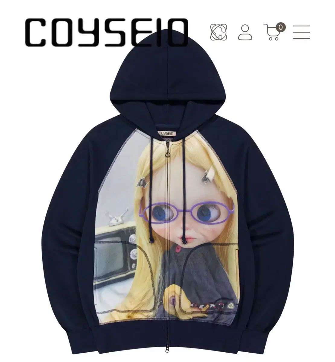 ISSEY MIYAKE イッセイミヤケ ブライス WHO ジップアップフーディー ネイビー