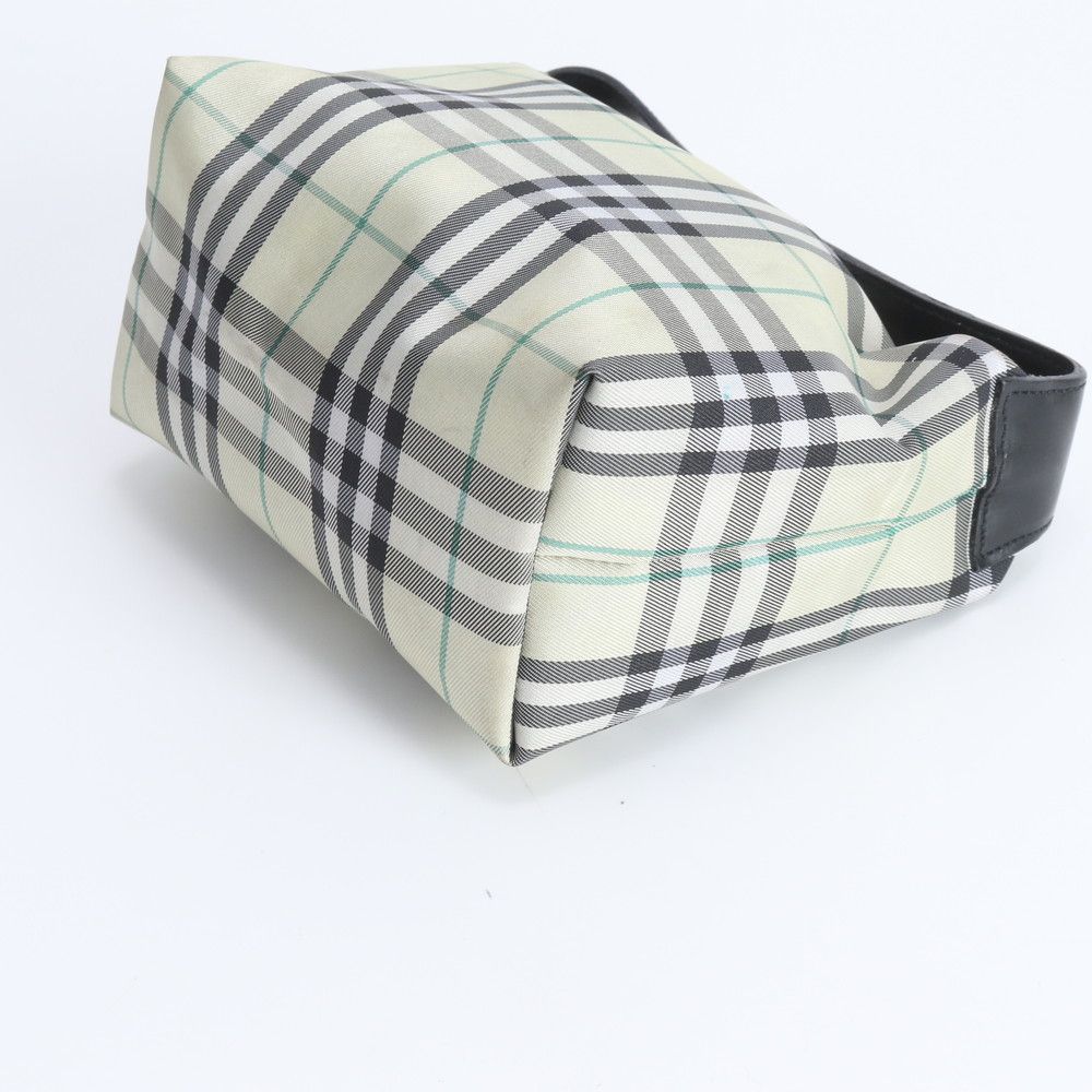 ノバチェック レザー ハンドバッグ バーバリー BURBERRY ナイロン