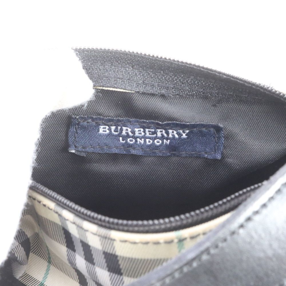 ノバチェック レザー ハンドバッグ バーバリー BURBERRY ナイロン