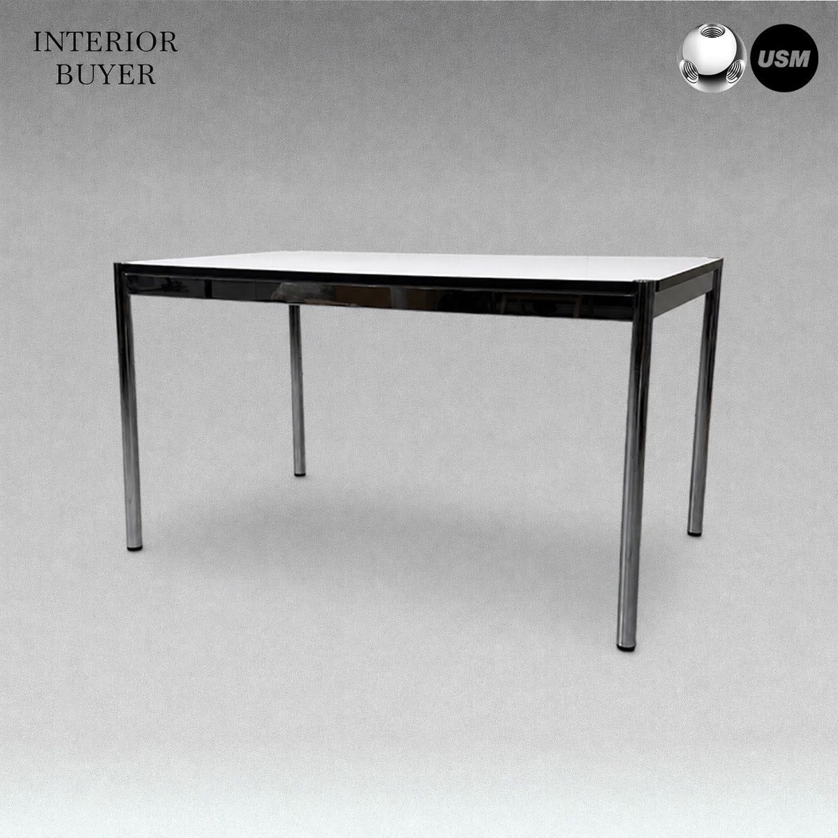 USM ユーエスエム USM Haller Table ハラーテーブル W1250 デスク テーブル ダイニング オフィス ラミネート ホワイト フリッツ・ハラー 定価15万