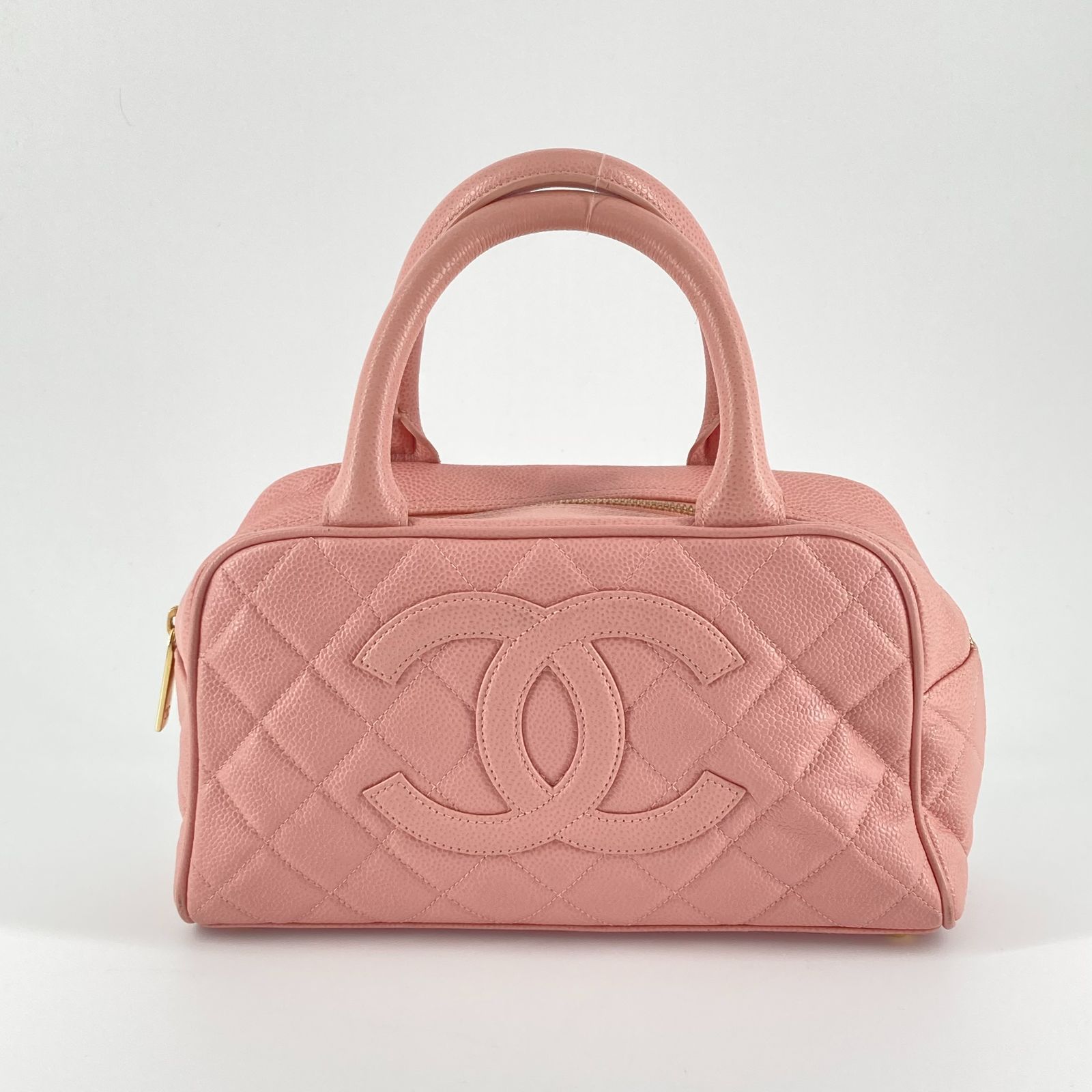 CHANEL（シャネル）キャビアスキン　A20996　ミニ　ボストン　バッグ　8番台　ピンク