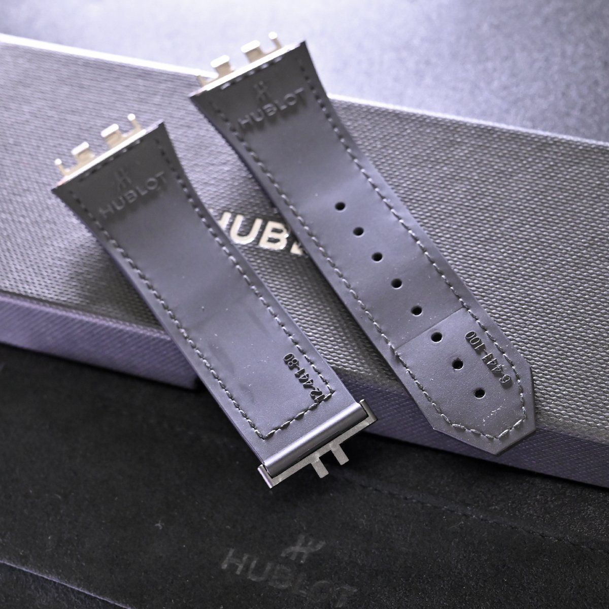 ⭐️極美品☆ ウブロ 純正 　クロコダイルベルト　時計ベルト 正規品】HUBLOT 純正クロコベルト-名作キムタク着ディースクエアード