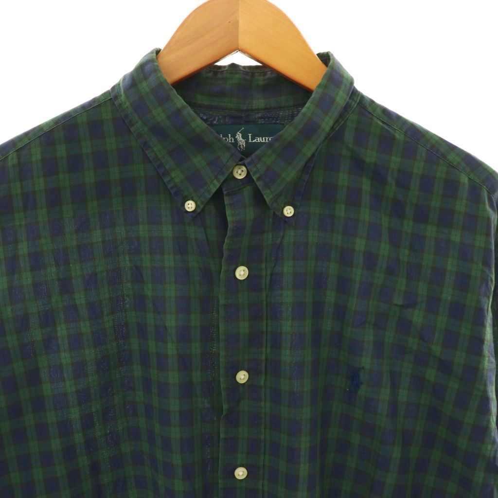 ラルフローレン RALPH LAUREN シャツ 長袖 チェック柄 ボタンダウン XL