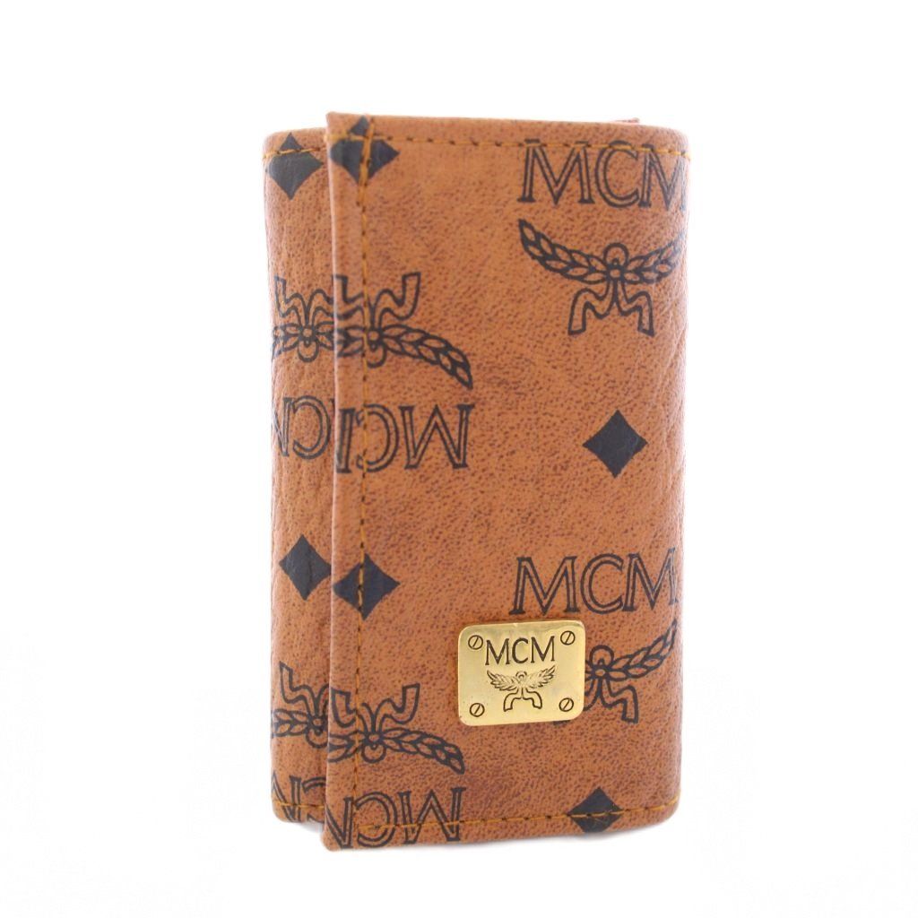 エムシーエム MCM キーケース ヴィセトス柄 6連 レザー 茶 キャメル /TK ■GY18