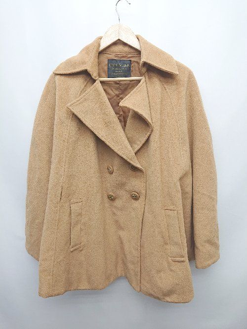 ◇ ◎ CECIL McBEE セシルマクビー ダブルボタン ポンチョ キャメル系 レディース P 【1404250012179】