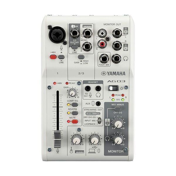 YAMAHA ミキサー AG03MK2 W(白) + マイクAT2040 + 卓上スタンドAD-11 +