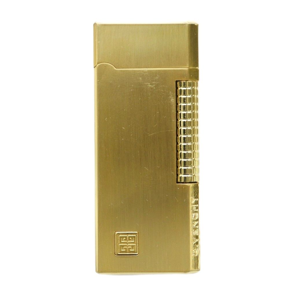 ジバンシィ GIVENCHY ガスライター 喫煙具 煙草グッズ タバコ ローラー式 4Gロゴ ゴールドカラー 火花確認済み /BB ■OH ■GY18