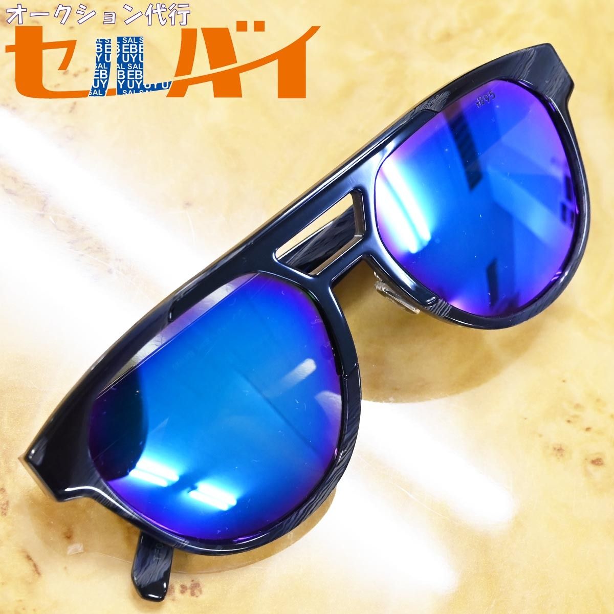 本物 新品同 ベルルッティ 完売 BL40002U ツーブリッジ パイロット サングラス 55□17 145 ブルーレンズ メガネ 眼鏡 アイウェア Berluti