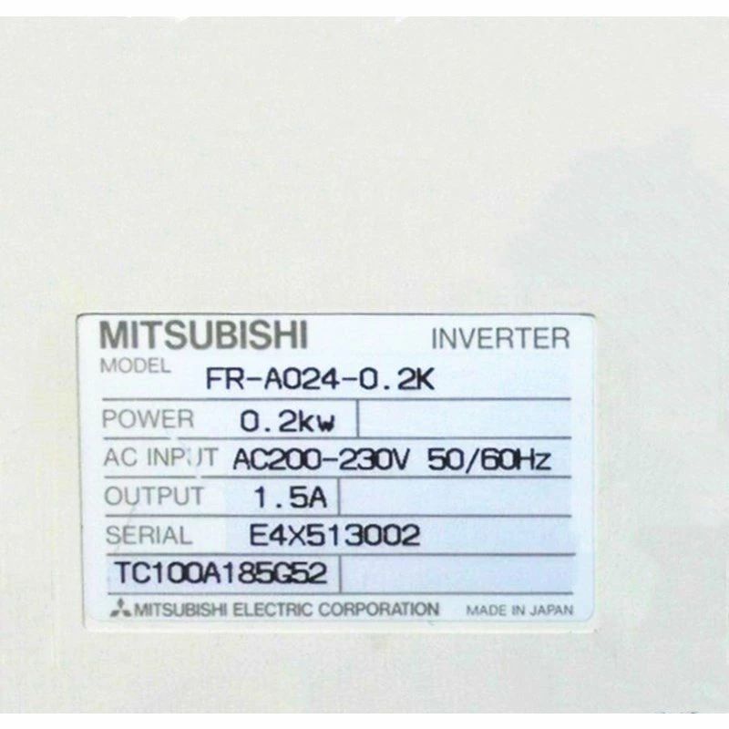 新品【 ★送料無料 】MITSUBISHI 三菱電機 FR-A024-0.2K【６ヶ月保証】