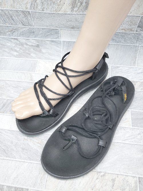 ◇ Teva テバ サンダル サイズW7 ブラック レディース P 【1405230001237】