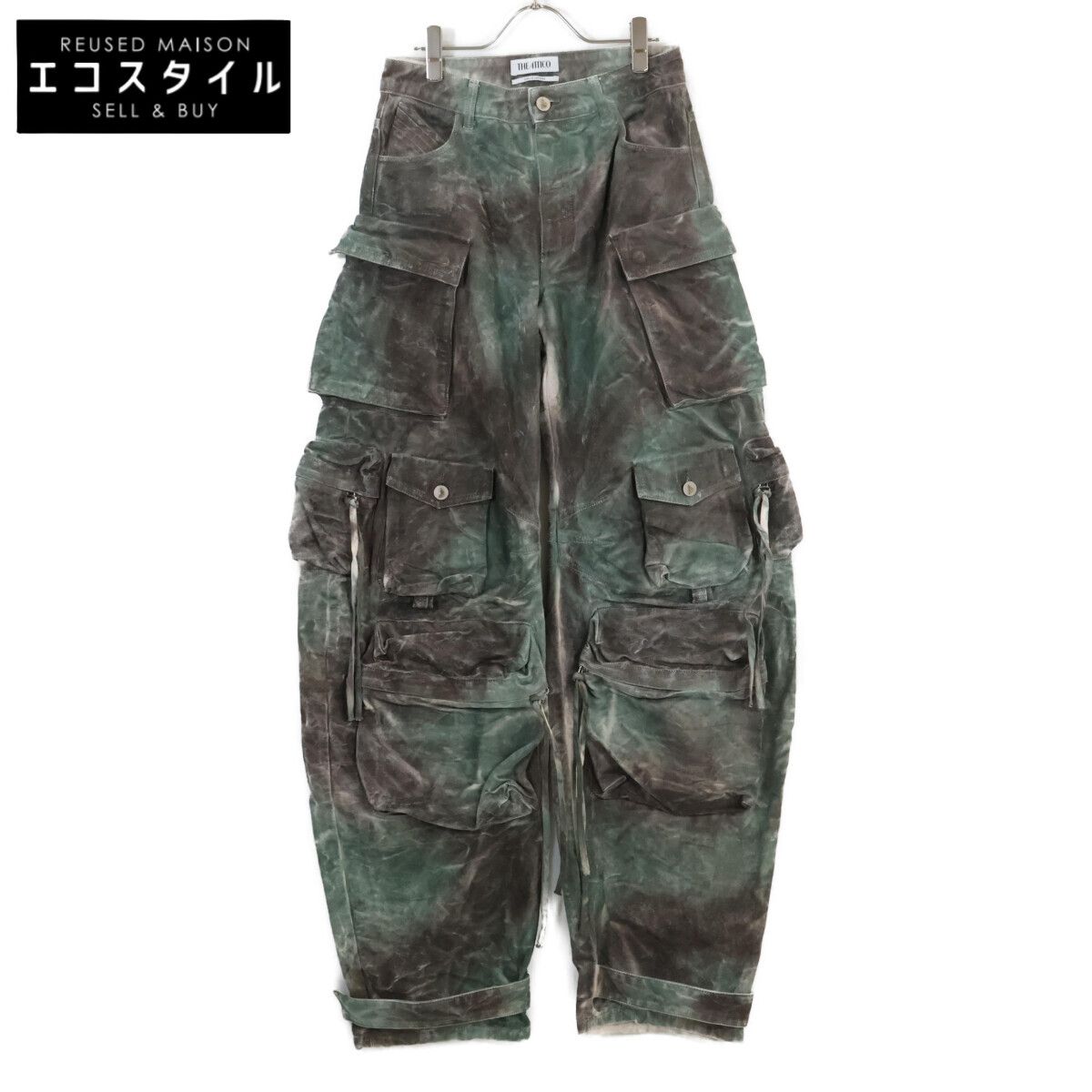 THE ATTICO　ジ アティコ　【美品】236WCP84 D022 238 Fern Long Pants Stained Green 総柄 パンツ/　24