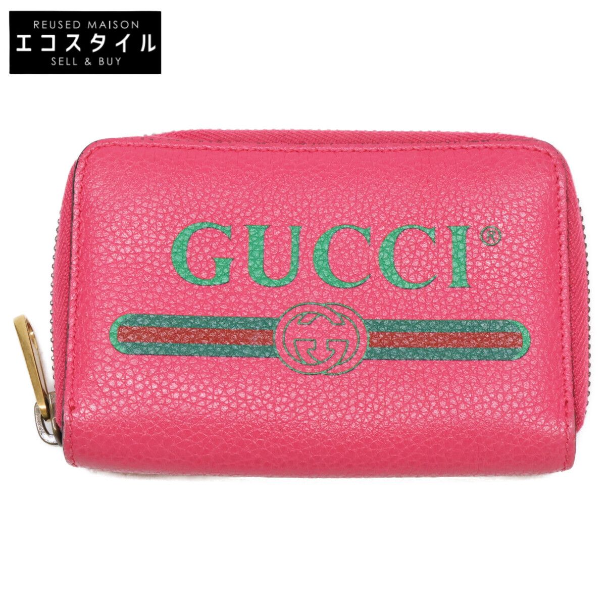 GUCCI　グッチ　496319 ウェブストライプ ビンテージロゴ コンパクトウォレット