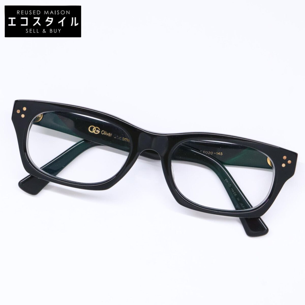 OLIVER GOLDSMITH　オリバーゴールドスミス　VICE CONSUL s バイスコンスルs 度入りレンズ スクエア メガネフレーム　53□20-145