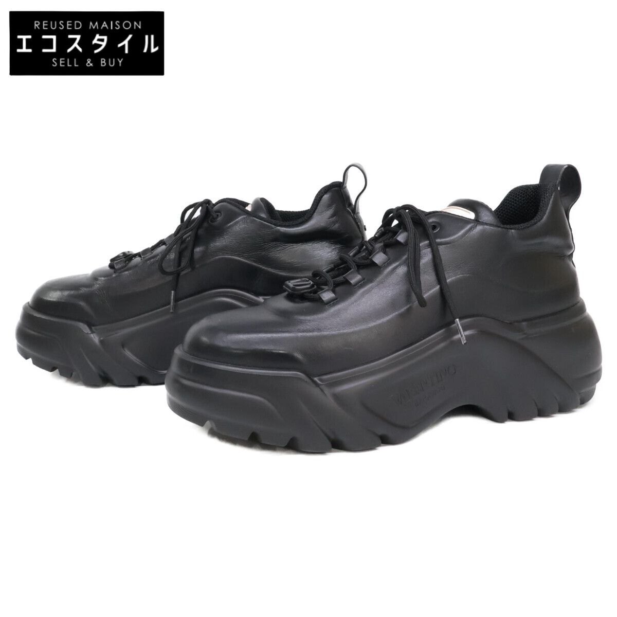 Valentino Garavani　ヴァレンティノガラヴァーニ　【美品】TUAQ5WO レザー 厚底スニーカー　38