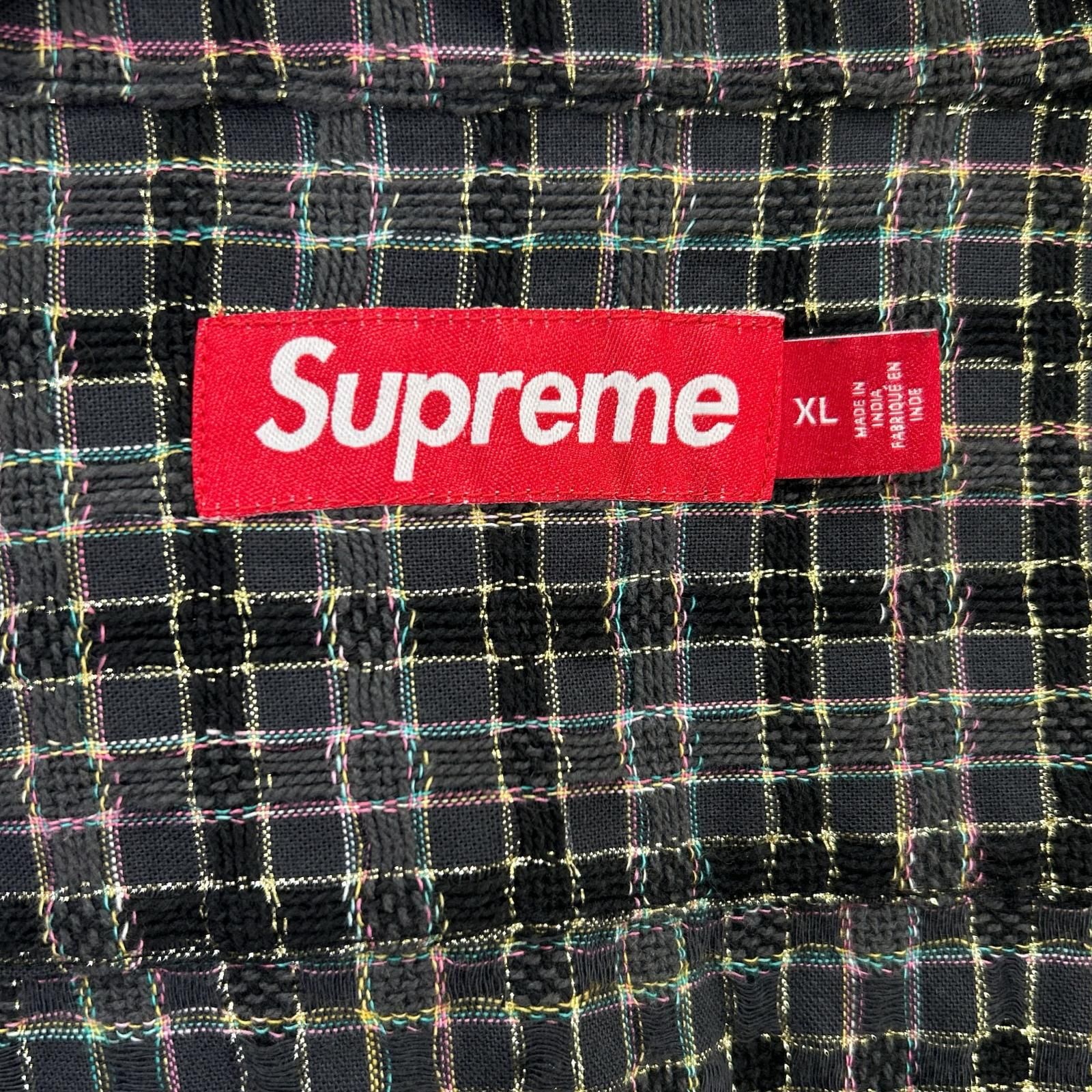全国無料，新作】 Supreme シュプリーム 25AW ブラック Metallic Plaid