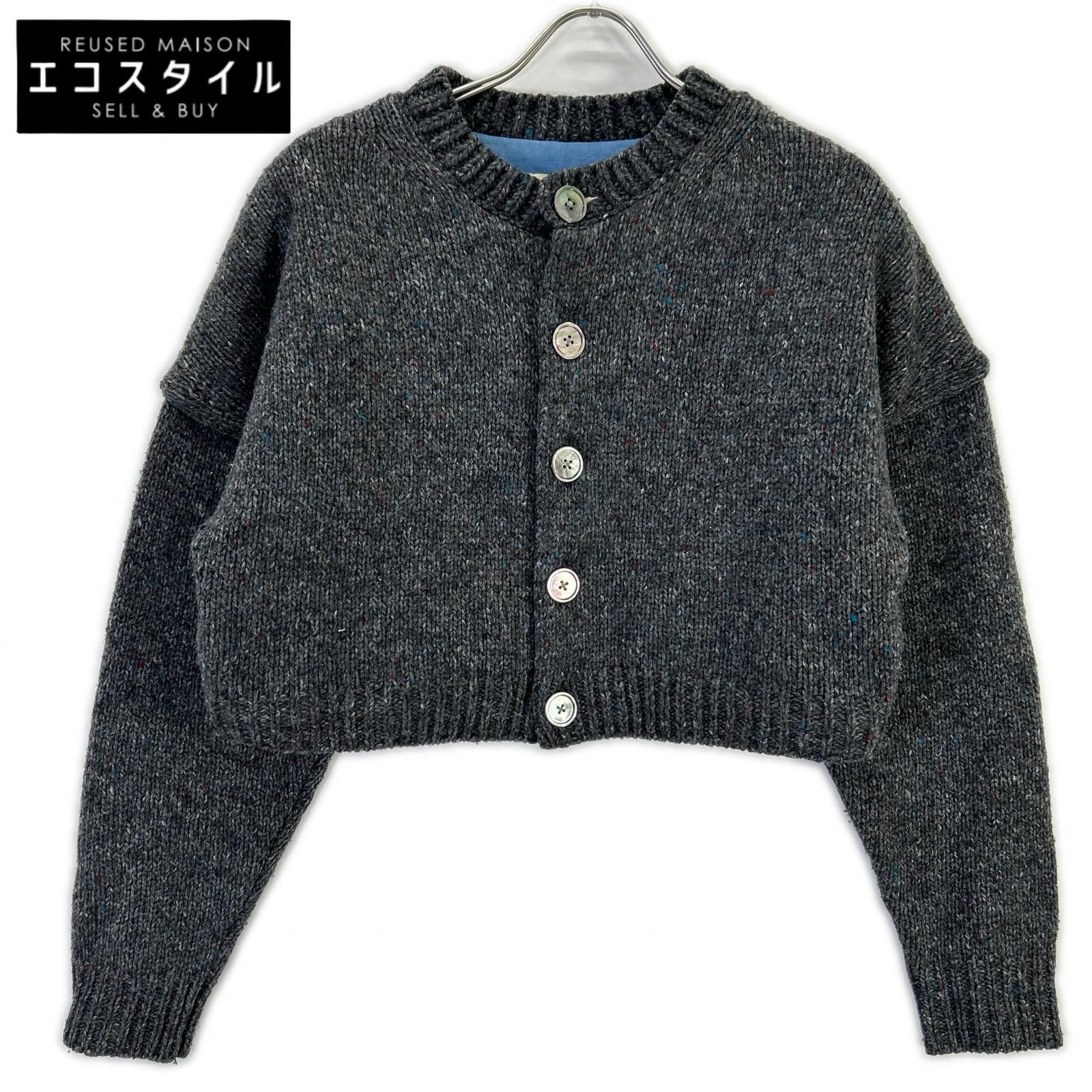 新品未使用　SHISHIKUI MIX ニット カーディガン THE SHISHIKUI シシクイ C.GRAY ミックスカーディガン F - メルカリ