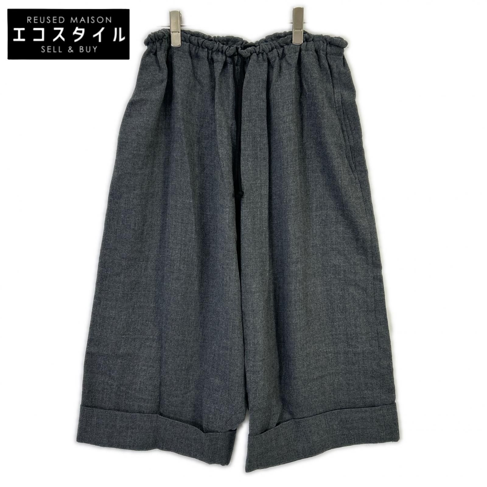 Y's　ワイズ　YJ-P05-126 グレー ウール サルエルパンツ　1