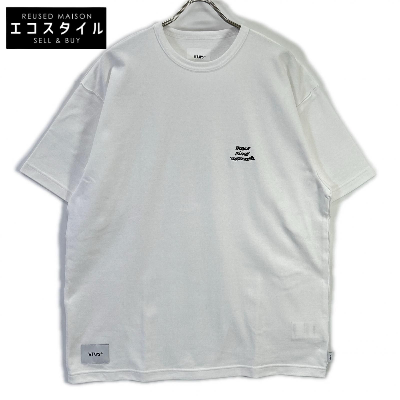 WTAPS　ダブルタップス　251ATDT-CWM13 ホワイト リムコットン 半袖Tシャツ　04