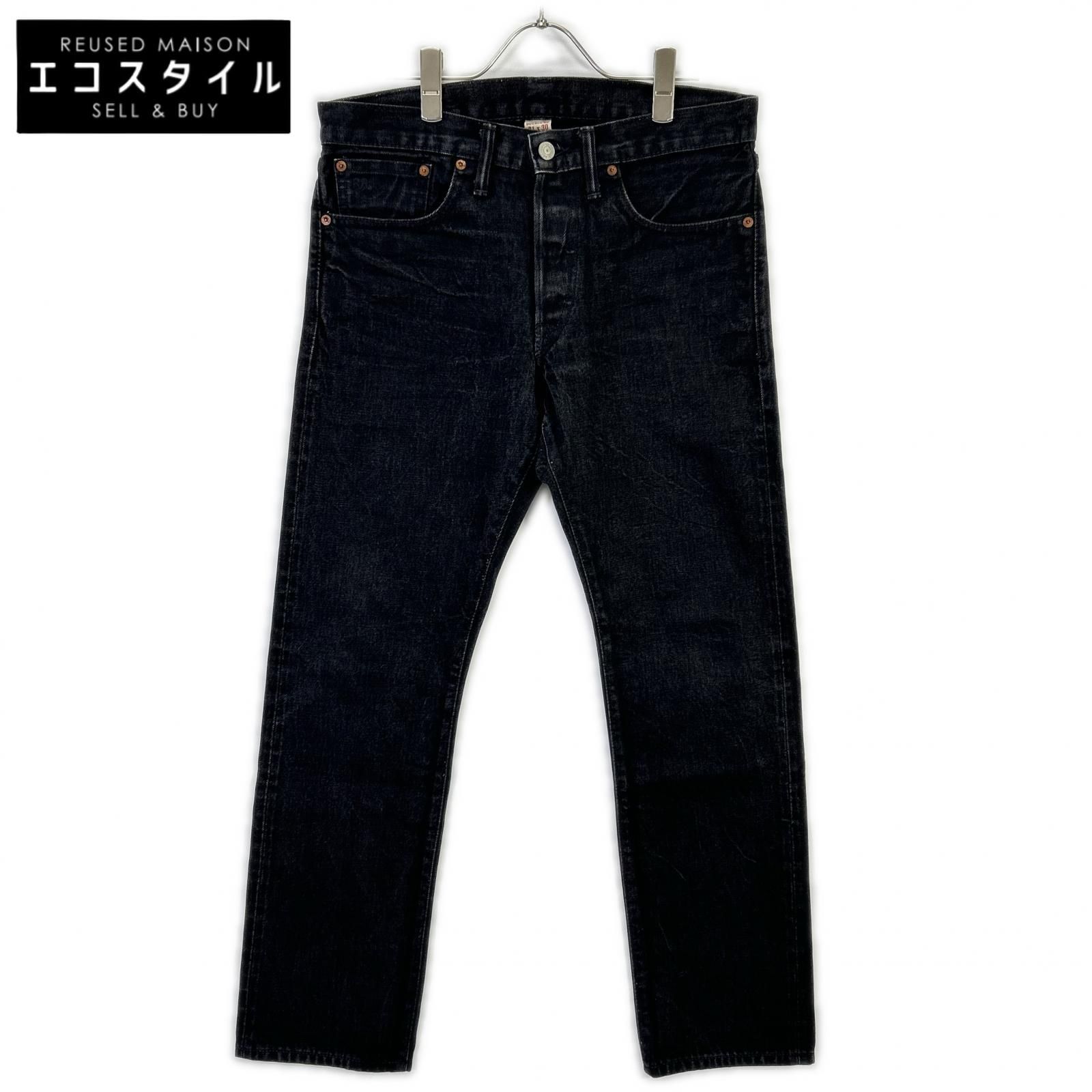 RRL　ダブルアールエル　ブラック USA製 スリムフィット JAPAN WOVEN SELVEDGE DENIM ストレートデニムパンツ　31 18,893円