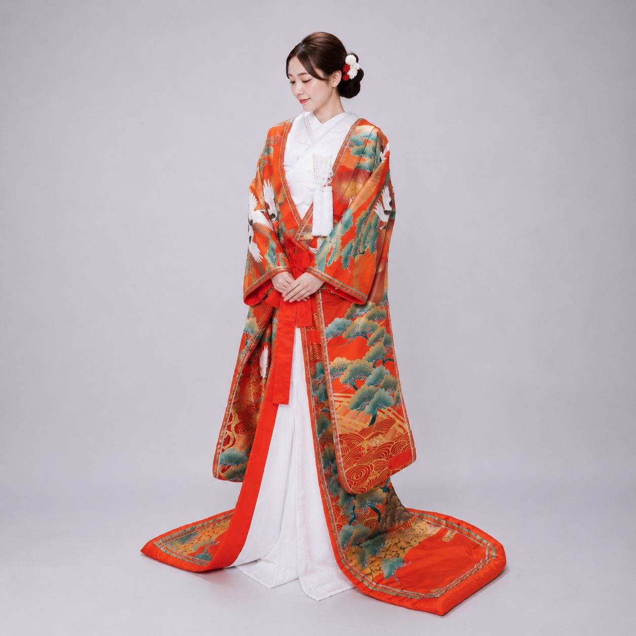 レディース 豪華 色打掛 鶴 花嫁 婚礼衣装 結婚式 希少