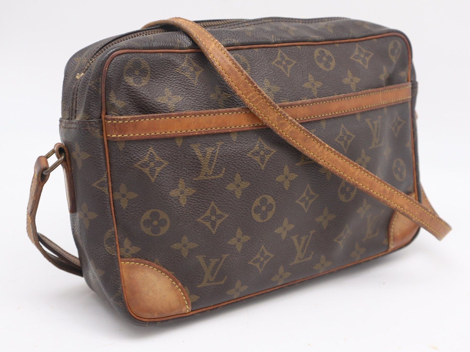 ★3日以内返品可★ LOUIS VUITTON ルイ・ヴィトン モノグラム キャンバス トロカデロGM M51272 ショルダーバッグ ブラウン コーティングキャンバス レザー レディース