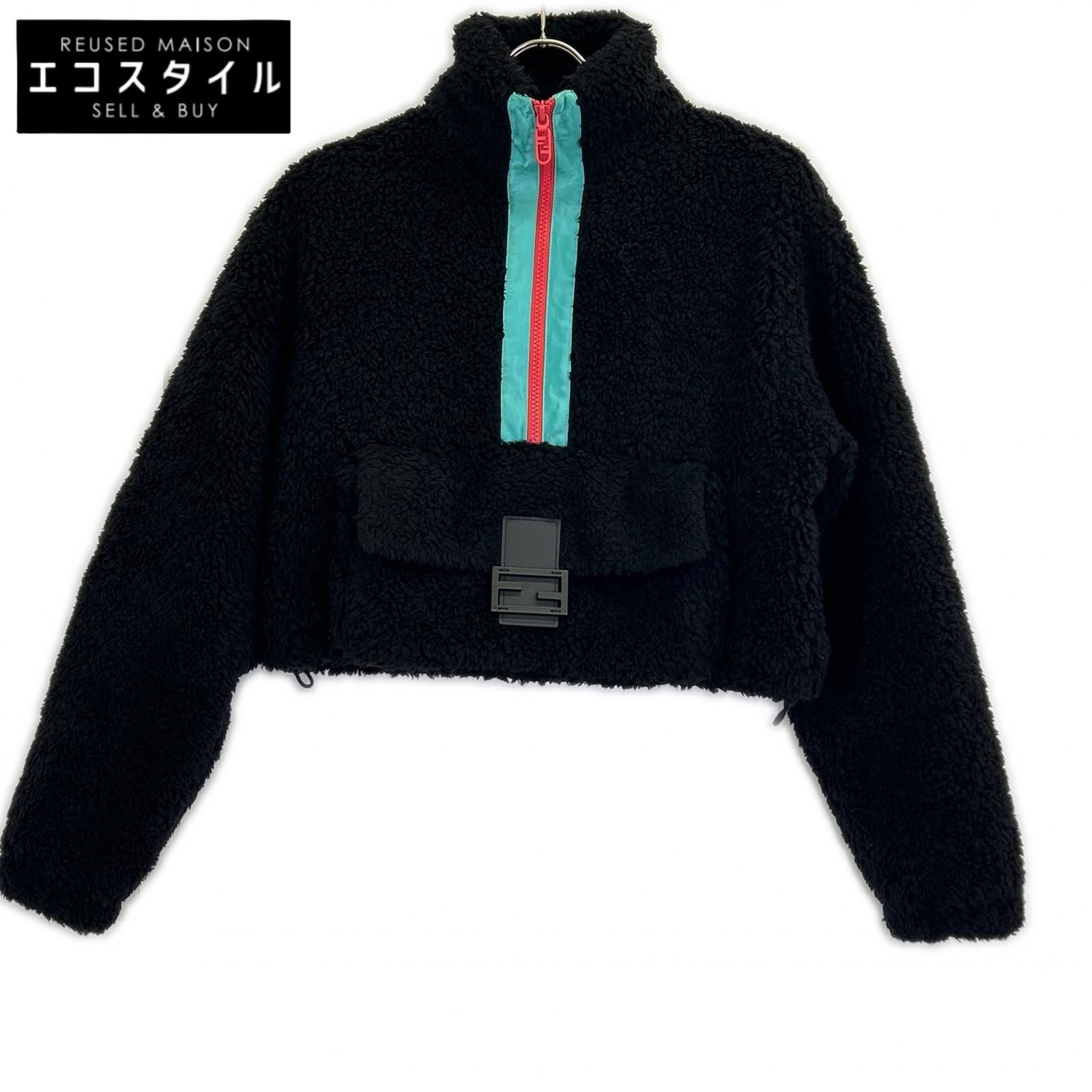 FENDI　フェンディ　ブラック FJ7352AM35 22年製 フリースジャケット　36