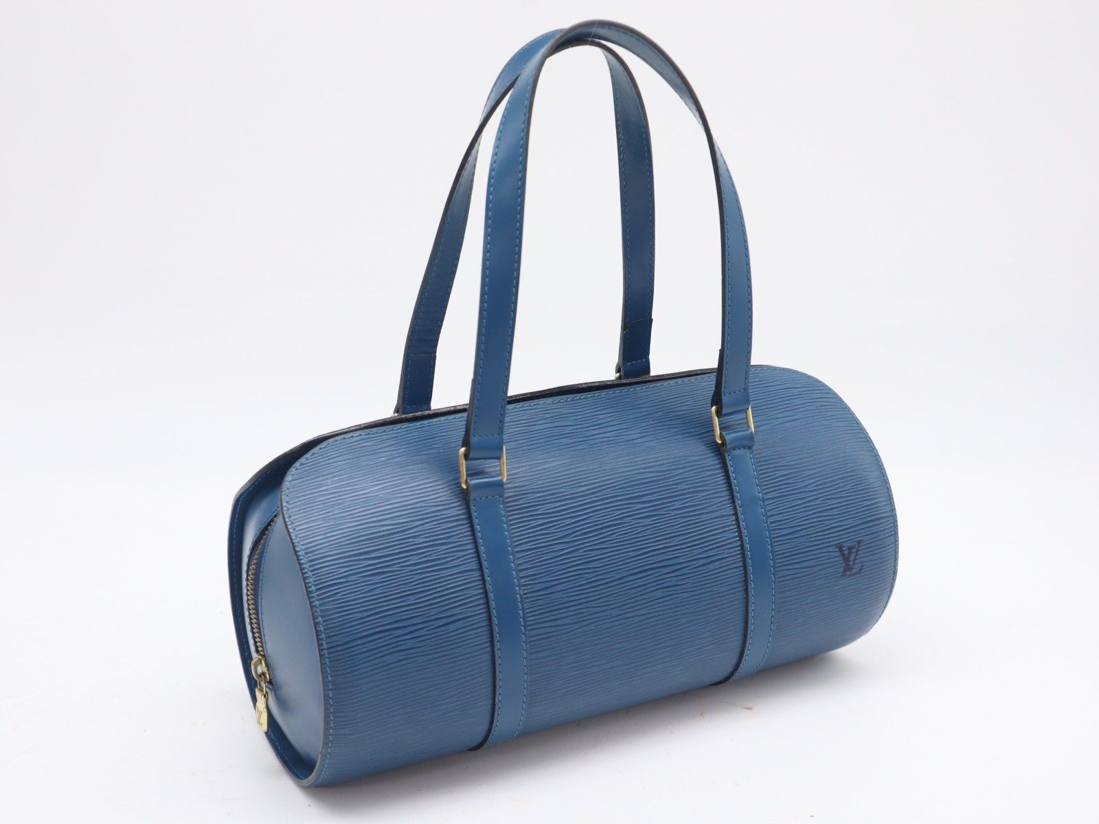 ★3日以内返品可★ LOUIS VUITTON ルイ・ヴィトン エピ スフロ トレドブルー M52225 ハンドバッグ ブルー カーフレザー レディース