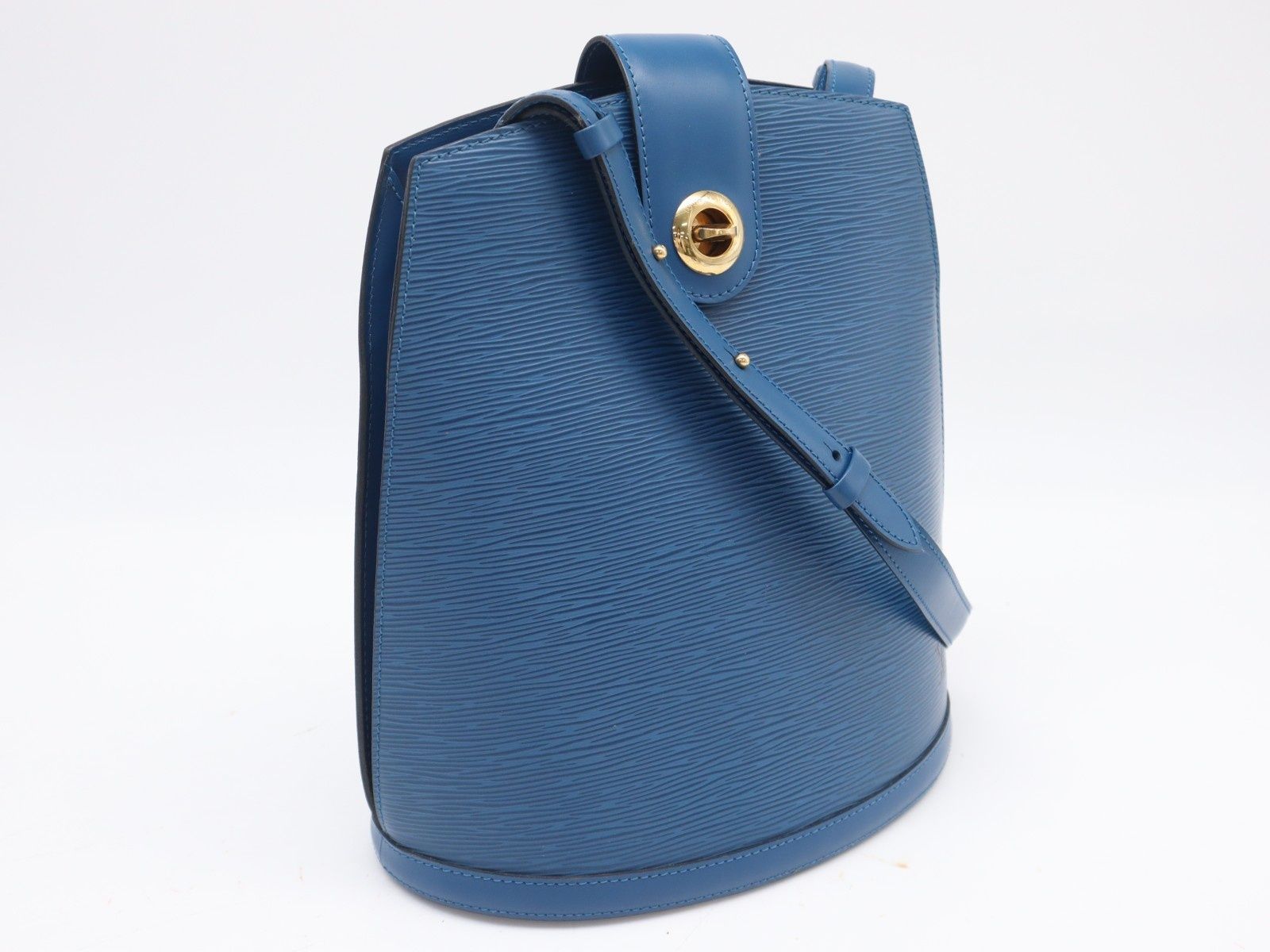 ★3日以内返品可★ LOUIS VUITTON ルイ・ヴィトン エピ クリュニー トレドブルー M52255 ハンドバッグ ブルー コーティングキャンバス レザー レディース