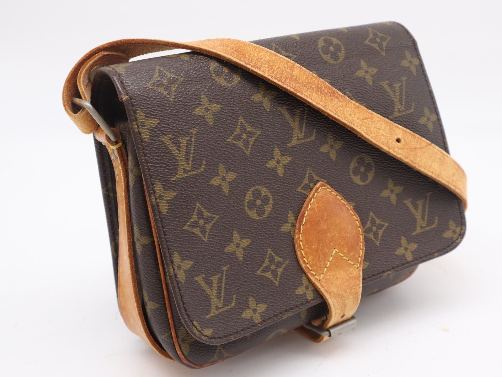 ★3日以内返品可★ LOUIS VUITTON ルイ・ヴィトン モノグラム キャンバス カルトシエールMM M51253 ショルダーバッグ ブラウン コーティングキャンバス レザー レディース