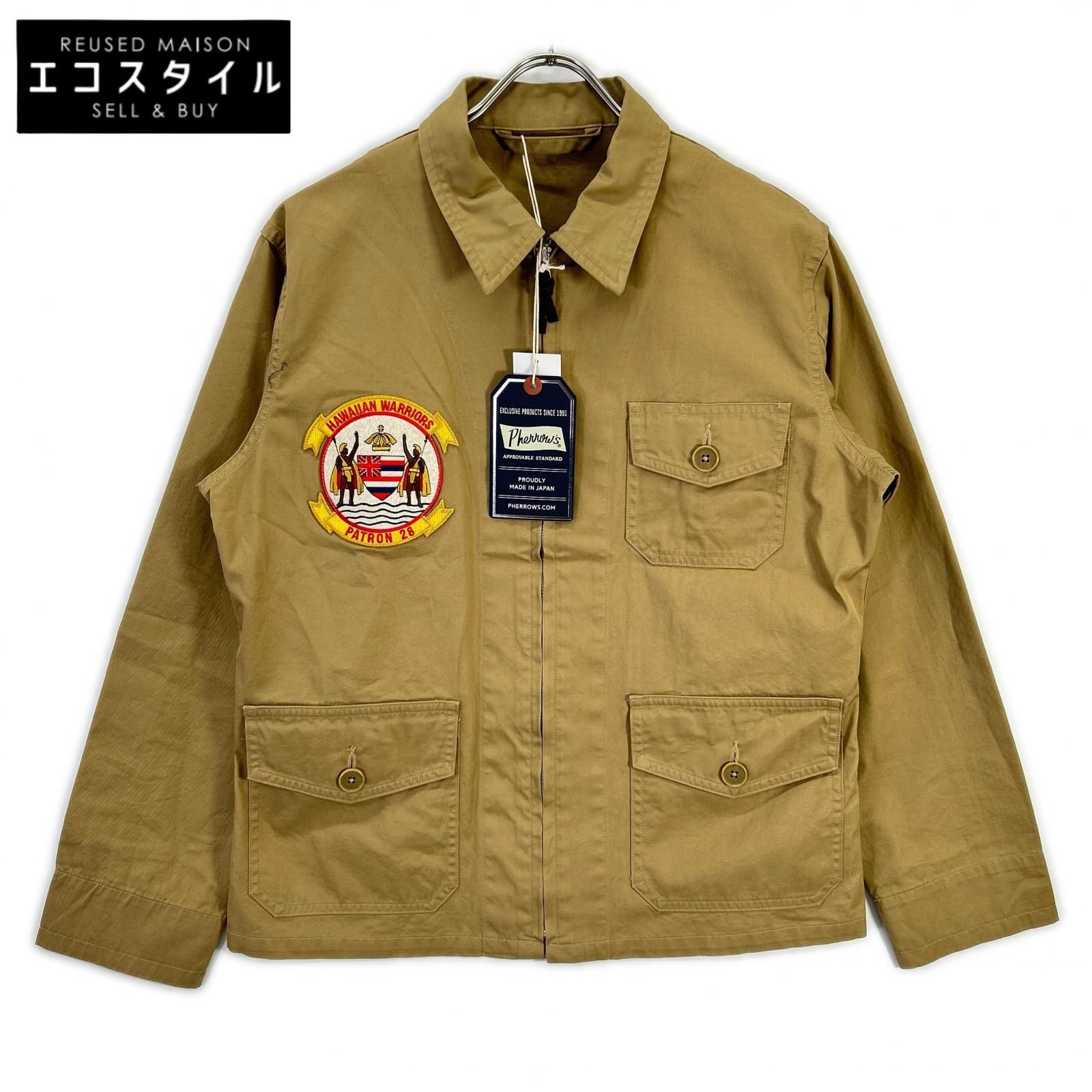 Pherrow's　フェローズ　25S-M-421A-Deco ベージュ U.S.NAVY サマーフライトジャケット　38