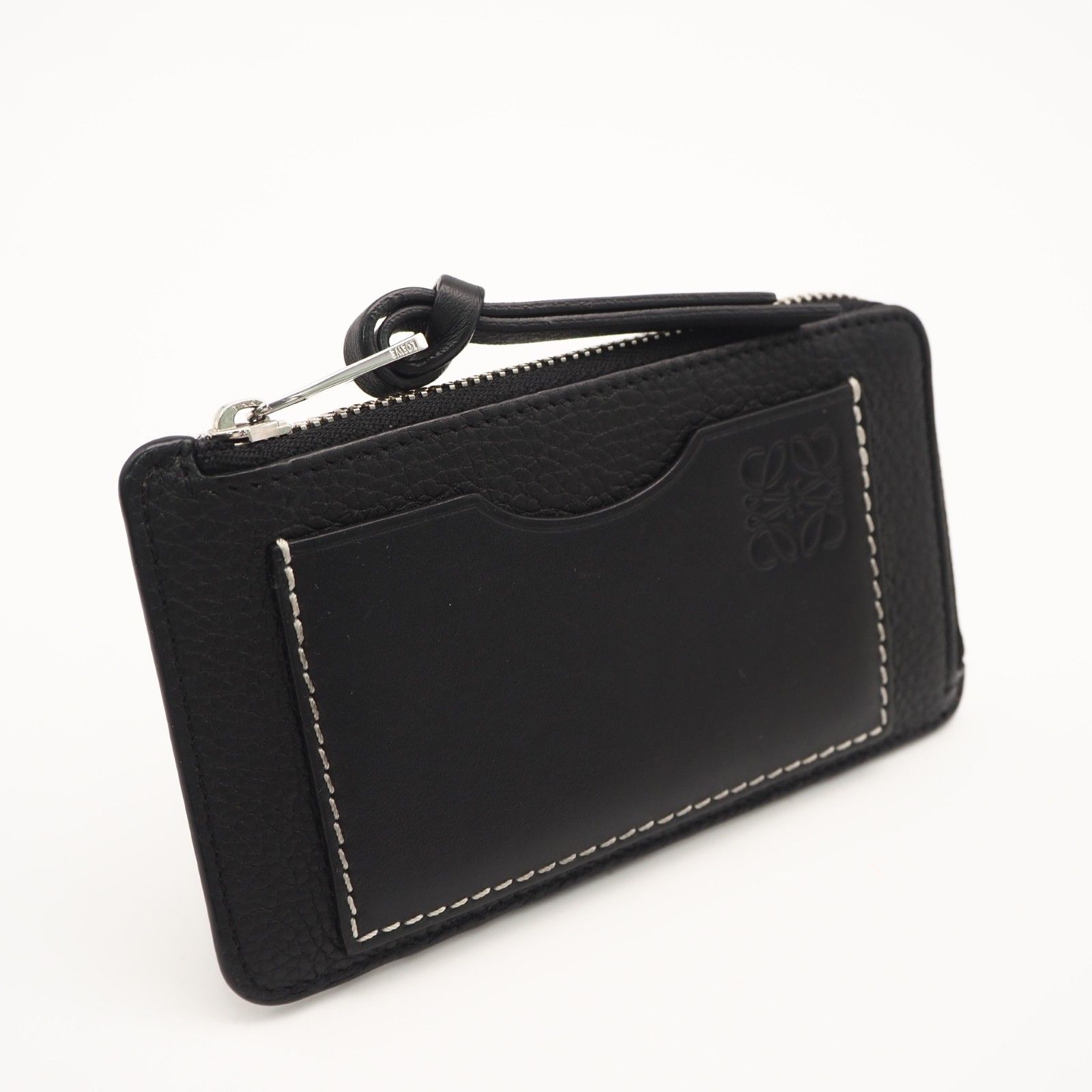 ★3日以内返品可★ 美品 LOEWE ロエベ ソフトグレインカーフ コインカードホルダー C660Z40X04C660Z40X04 コインケース ブラック カーフレザー レディース