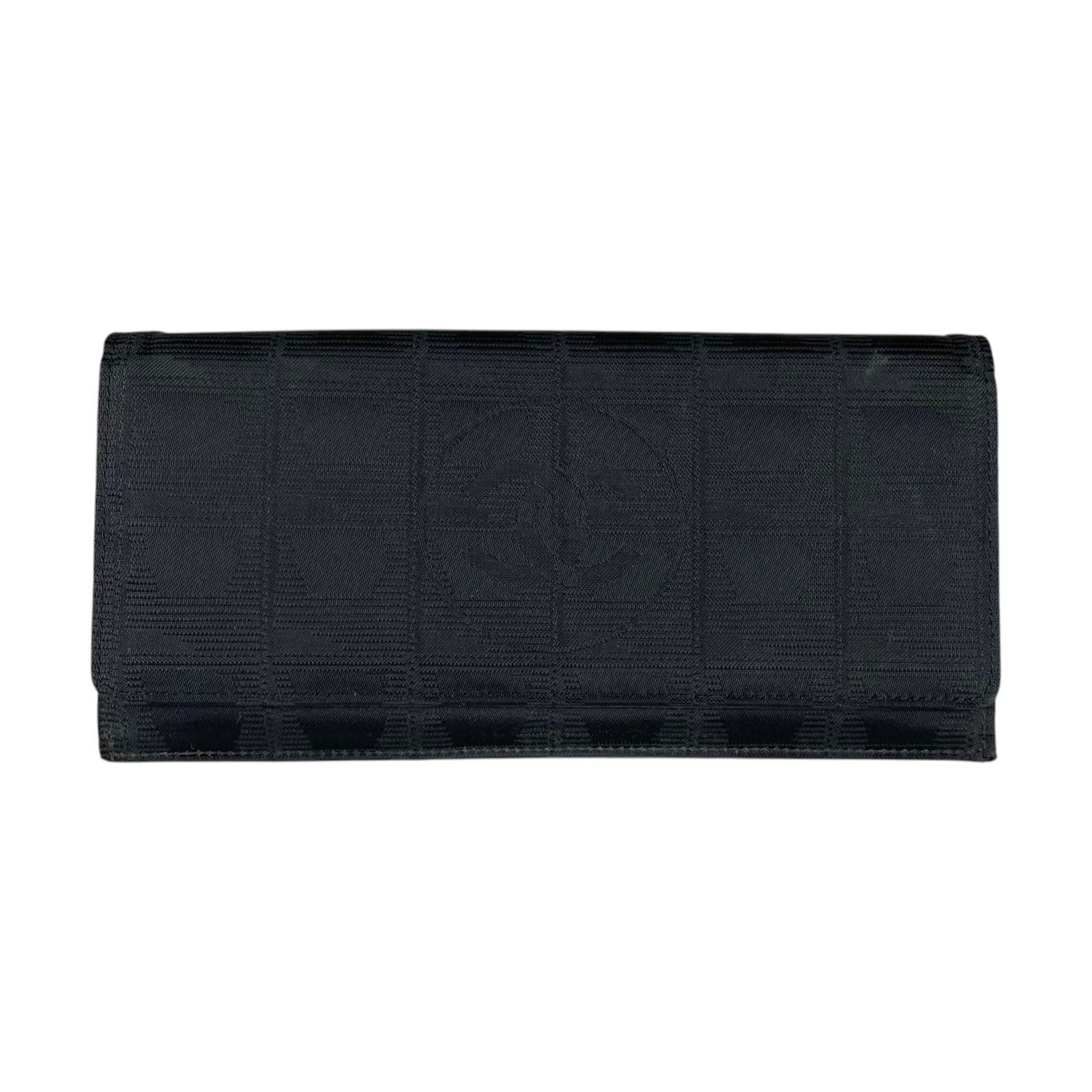 CHANEL シャネル 長財布 トラベルライン ナイロンジャガード シリアルシールあり