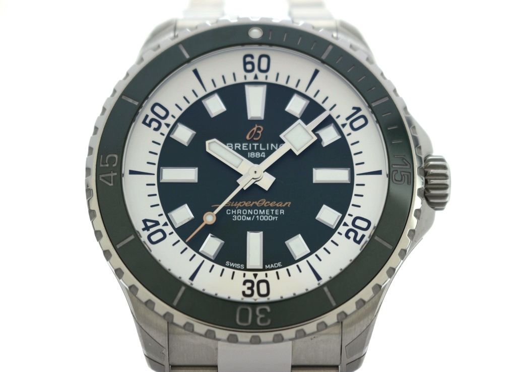BREITLING ブライトリング スーパーオーシャン オートマティック44 A17376A31L1A1 グリーン ステンレススチール メンズ 自動巻き 2146000399572 【200】【中古】