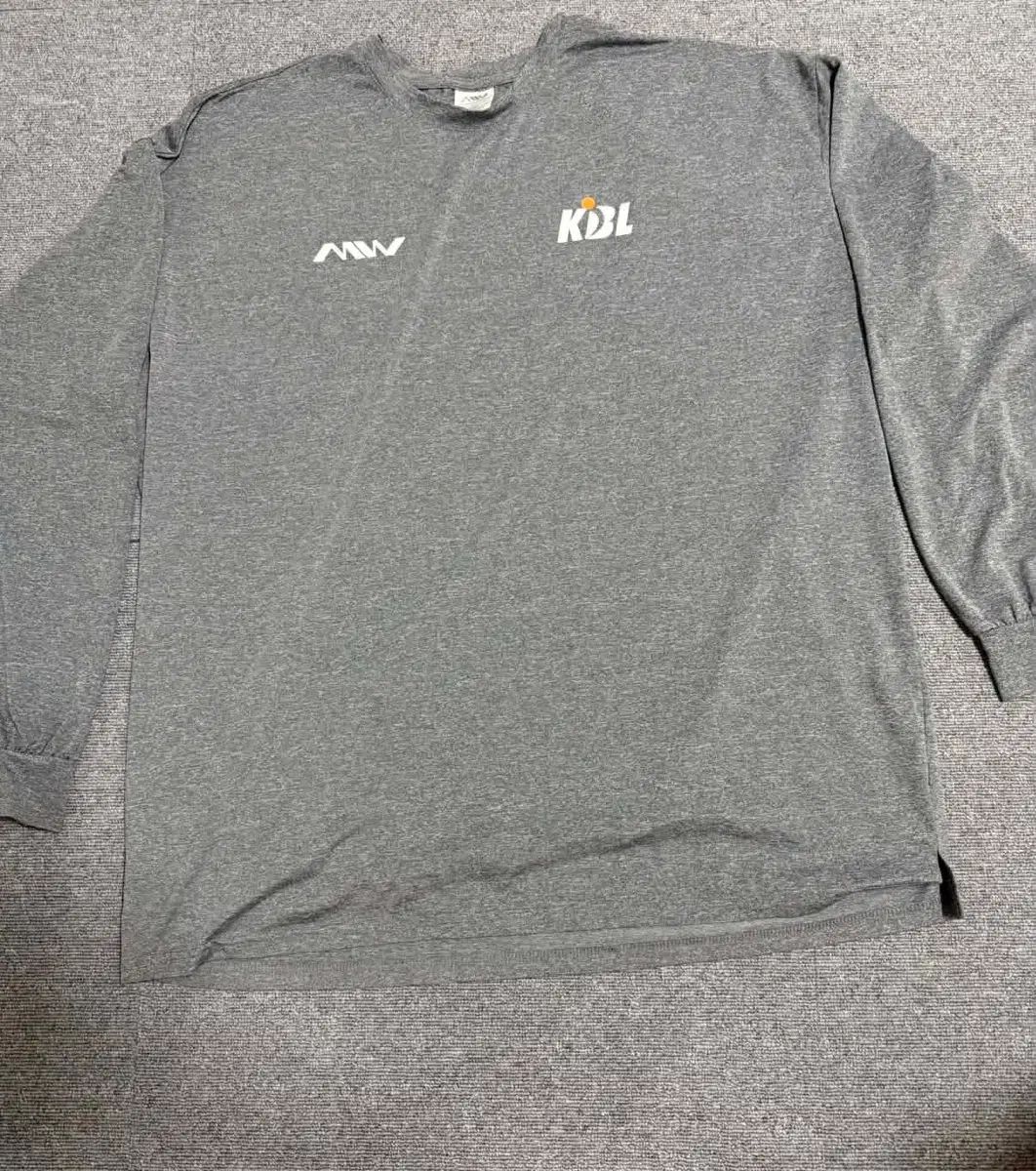 KBL バスケット キャンプ マスター욱 長袖 Tシャツ グレー