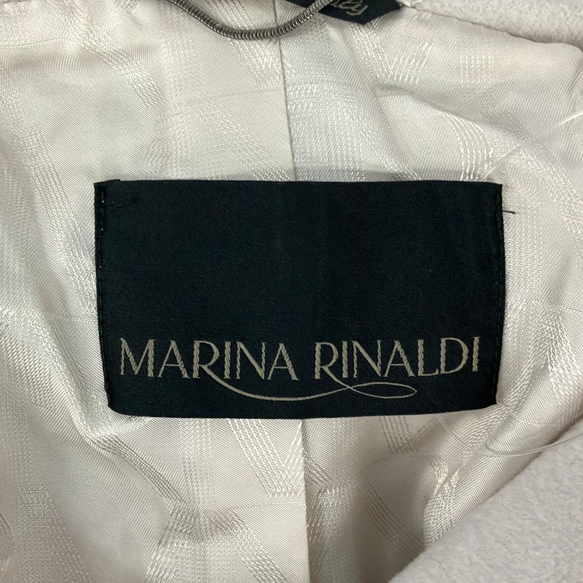 MARINA RINALDI(マリナリナルディ) コート サイズ17 XL レディース美品 - 白×ベージュ 長袖/冬