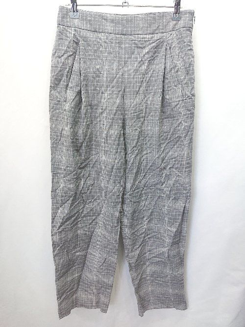◇ DES PRÉS デ・プレ チェック柄 スラックスパンツ サイズ36 グレー系 レディース E 【1406050077044】 7,358円