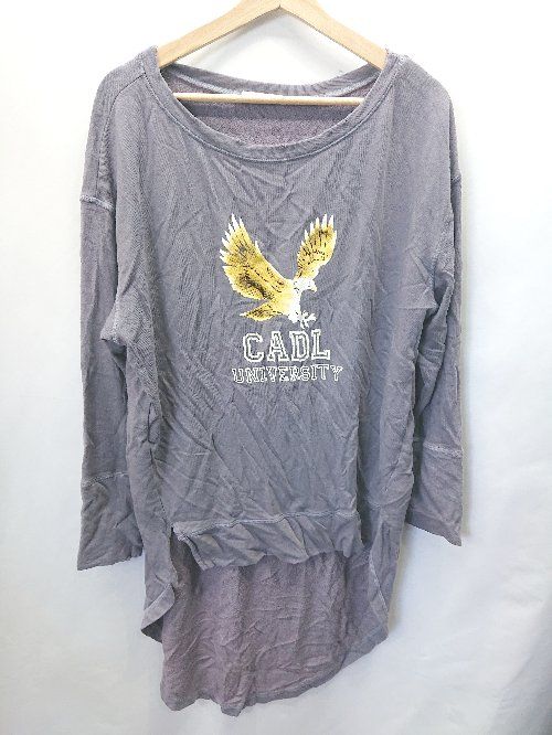 ◇ CALUX キャラクス 長袖 ひざ丈 ワンピース サイズ表記なし ラベンダー レディース E 【1406050077167】