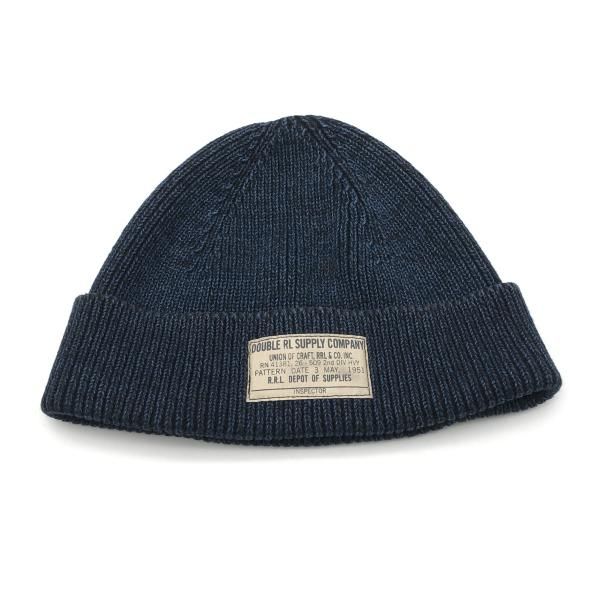 完売品　RRL コットンウォッチキャップ 中古】RRL インディゴダイド コットン ウォッチ キャップ ONE SIZE