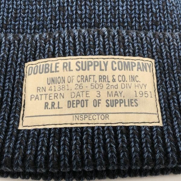 中古】RRL インディゴダイド コットン ウォッチ キャップ ONE SIZE