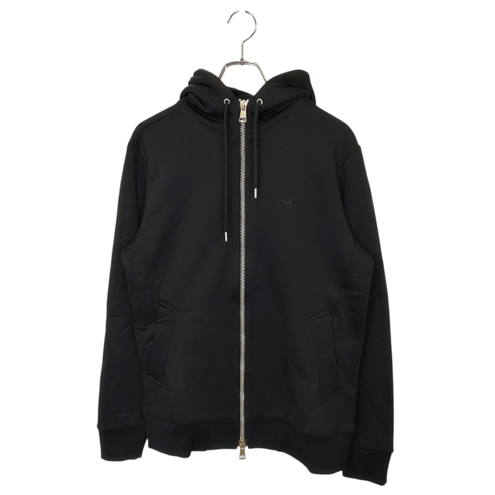 1PIU1UGUALE3 ウノピゥウノウグァーレトレ NECK ZIP PARKA ジップアップ パーカー MRB618 CTN058 5 ブラック/シルバー メンズ