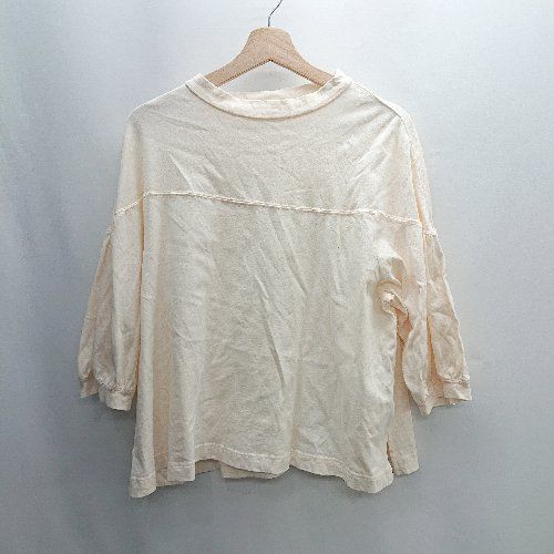 ◇ Samansa Mos2 長袖 カットソー サイズF クリ－ム系 レディース E 【1406050081584】