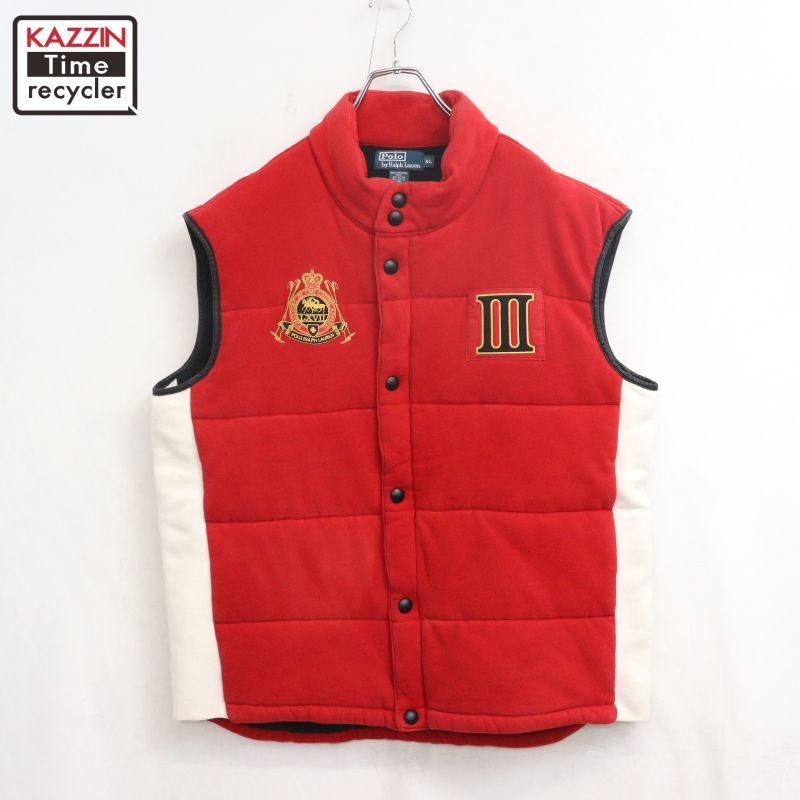 00s RALPH LAUREN スウェット 中綿 ベスト メンズ 表記XLサイズ
