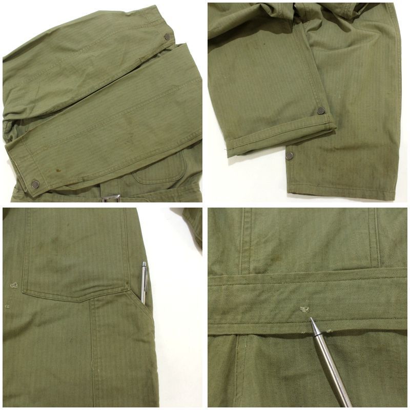 40s vintage U.S.ARMY 13スター HBT ヘリンボーン つなぎ メンズ L