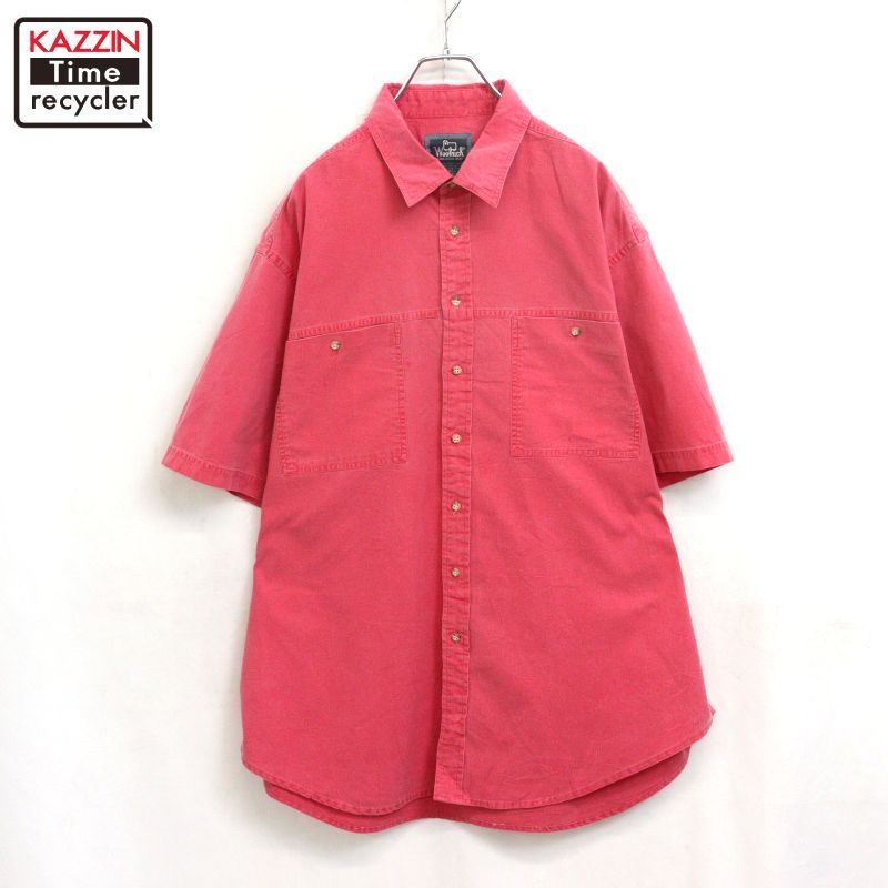 90s vintage WOOLRICH 半袖シャツ メンズ 表記XLサイズ